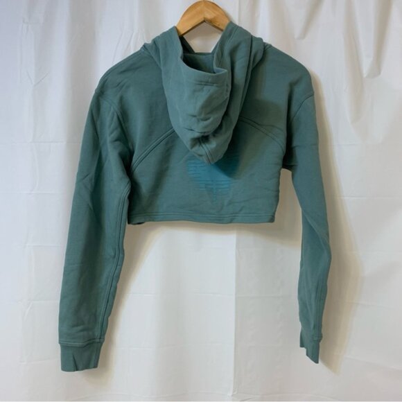 Lululemon Team Canada All Yours Cropped Hoodie Tidewater Teal Size 4 - Picture 7 of 8